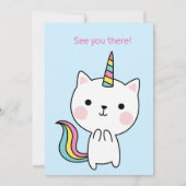 Invitation Anniversaire méowgique du maïs bleu (Dos)