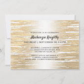 Invitation Anniversaire Métallic Gold ANNÉES DANS LA FABRICAT (Dos)