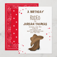 Anniversaire mignon Rouge Bandana Cowboy Casquette