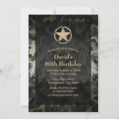 Invitation Anniversaire militaire de l'aigle étoile d'or (Devant)