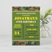 Invitation Anniversaire Militaire Tout Âge (Debout devant)