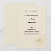 Invitation Anniversaire Minimal Daisy Étape Importante (Devant / Derrière)