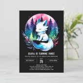 Invitation Anniversaire minimal de loup imprimable (Debout devant)