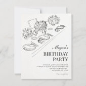 Invitation Anniversaire minimaliste (Devant)