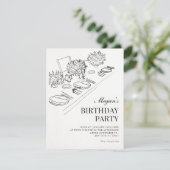 Invitation Anniversaire minimaliste (Debout devant)