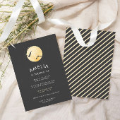 Invitation Anniversaire minimaliste de la lune |