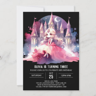 Invitation Anniversaire minimaliste de la reine Princesse