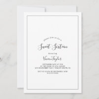 Anniversaire minimaliste du Sweet sixteen