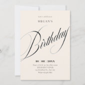 Invitation Anniversaire minimaliste moderne (Devant)