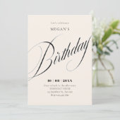 Invitation Anniversaire minimaliste moderne (Debout devant)