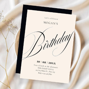 Invitation Anniversaire minimaliste moderne