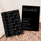 Invitation Anniversaire Minimaliste Noir
