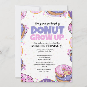 Invitation anniversaire modèle Donut Grow Up tout