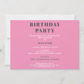 Invitation Anniversaire Modèle photo Élégant Chic Rose Grey (Dos)