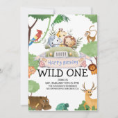 Invitation anniversaire Modern Wild One (Devant)
