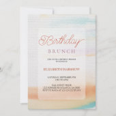 Invitation Anniversaire Moderne Abstrait Arc-en-ciel (Devant)