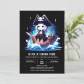 Invitation Anniversaire moderne adorable Pirate (Debout devant)