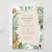 Invitation Anniversaire moderne Anniversaire Feuille (Devant)