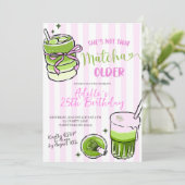 Invitation anniversaire moderne au matcha avec ray (Debout devant)