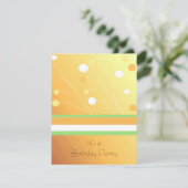 Invitation anniversaire moderne avec des bandes ja (Debout devant)
