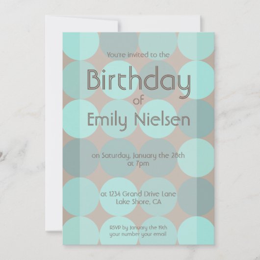 Invitation anniversaire moderne cool (Devant)