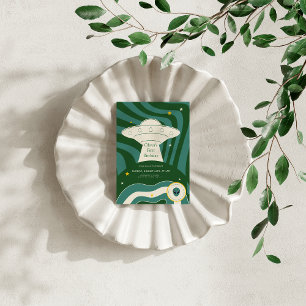 Invitation Anniversaire moderne d'alien 1 an