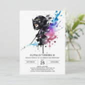 Invitation Anniversaire moderne de Boho Little Ninja (Debout devant)