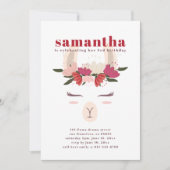Invitation Anniversaire moderne de Cute Llama (Devant)