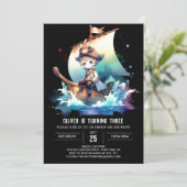 Invitation Anniversaire moderne de Little Pirate (Debout devant)