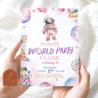 Anniversaire Moderne Doux Galaxie Hors de Ce Monde