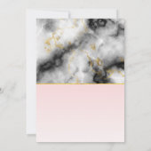 Invitation Anniversaire moderne en marbre gris blanc (Dos)