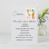 Invitation Anniversaire moderne et élégant (Debout devant)