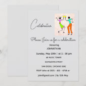 Invitation Anniversaire moderne et élégant (Devant / Derrière)
