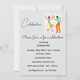 Invitation Anniversaire moderne et élégant