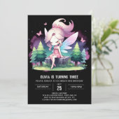 Invitation Anniversaire moderne Pastel Fairy (Debout devant)