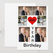 Invitation Anniversaire moderne personnalisé (Devant / Derrière)