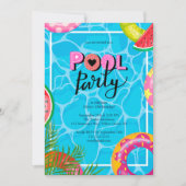 Invitation anniversaire moderne pour une fête à la (Devant)