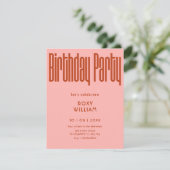 Invitation Anniversaire moderne Retro (Debout devant)