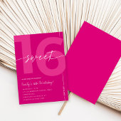 Invitation Anniversaire Moderne Rose 16 Ans