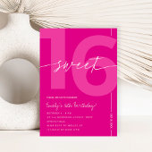 Invitation Anniversaire Moderne Rose 16 Ans