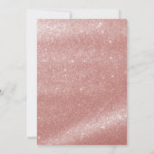 Invitation Anniversaire Moderne Sweet 16 Rose Gold Script Pai (Dos)