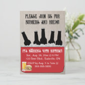 Invitation anniversaire modifiable Bière et Brassa (Debout devant)