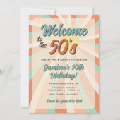 Invitation anniversaire modifiable rétro vintage o (Devant)