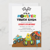 Invitation Anniversaire Monster Truck (Devant)