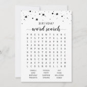 Invitation Anniversaire Mot de recherche jeu Anniversaire car (Devant)