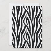 Invitation Anniversaire Moustache de Zèbre - Noir & Vert Citr (Dos)