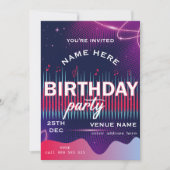 Invitation Anniversaire musical personnalisé (Devant)