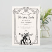 Invitation Anniversaire musical vintage (Debout devant)