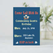 Invitation Anniversaire nautique (Debout devant)