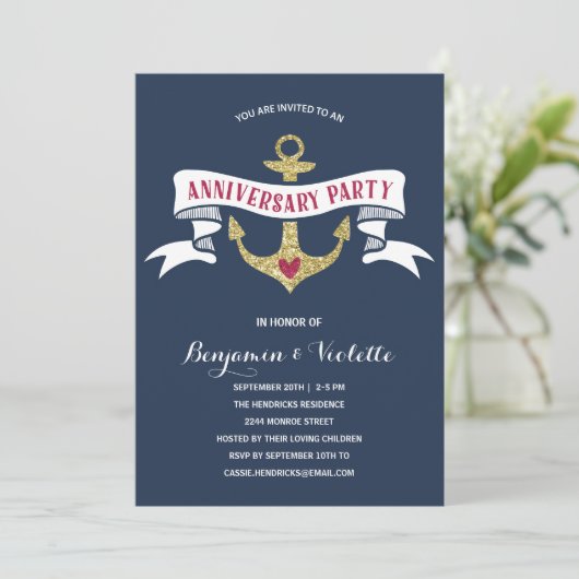 Invitation Anniversaire nautique (Debout devant)